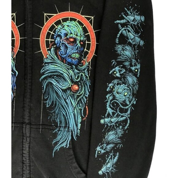 The Black Dahlia Murder Phibes Zip Up Hoodie Jacket 3XL Out Of Print Metal Band - Picture 6 of 15